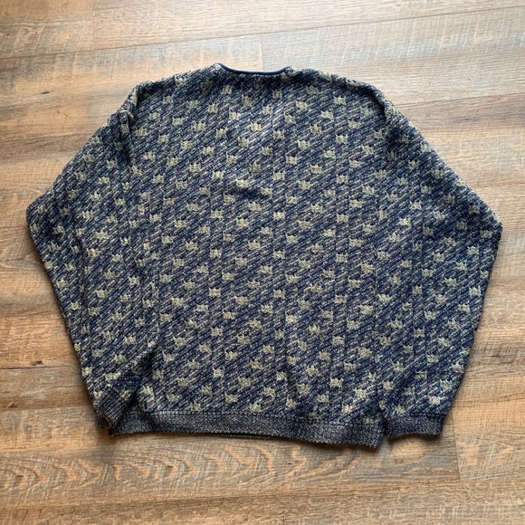 Men's Vintage Tsr Usa V neck Knit  Sweater Size XL Made In Usa Oversized - Picture 4 of 7